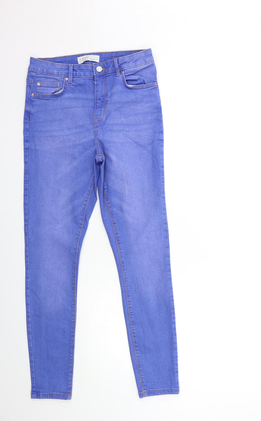 Denim & Co. Womens Blue  Denim Skinny Jeans Size 12 L28 in