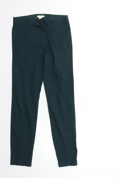 Womens UK Size 10 H&M Regular Fit Skinny Green Jeans