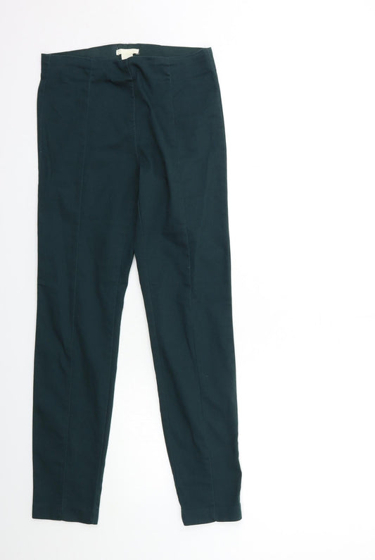 Womens UK Size 10 H&M Regular Fit Skinny Green Jeans