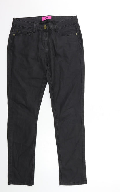 Womens UK Size 30 in Preworn Regular Fit Straight Black Jeans