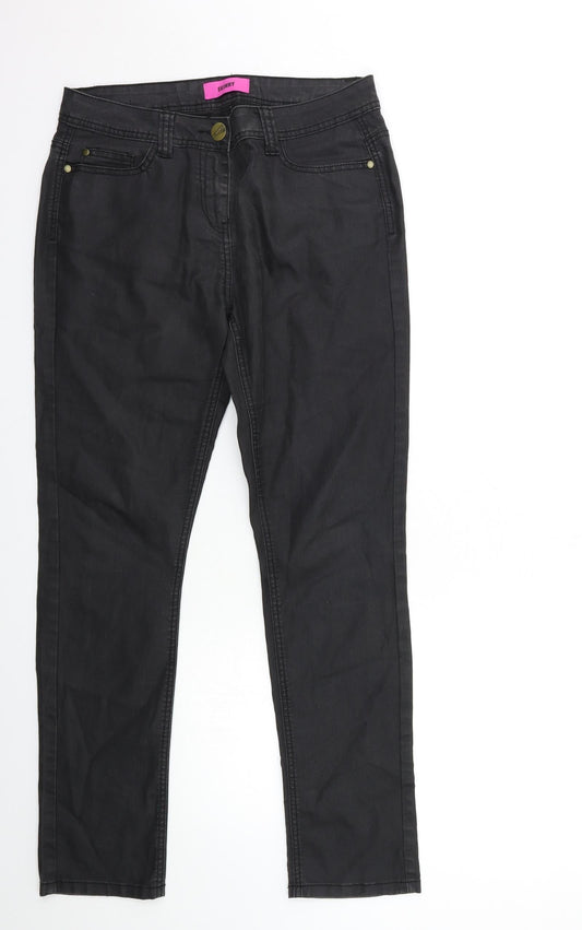 Womens UK Size 30 in Preworn Regular Fit Straight Black Jeans