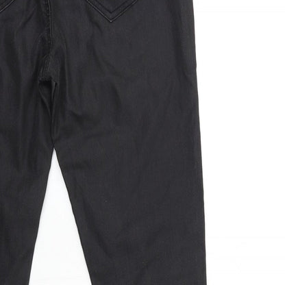 Womens UK Size 30 in Preworn Regular Fit Straight Black Jeans