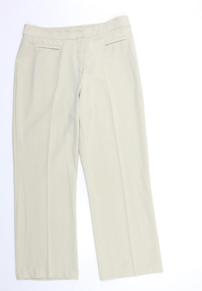 Womens UK Size 34 in Preworn Regular Fit  Beige Trousers