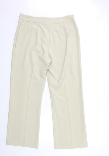 Womens UK Size 34 in Preworn Regular Fit  Beige Trousers