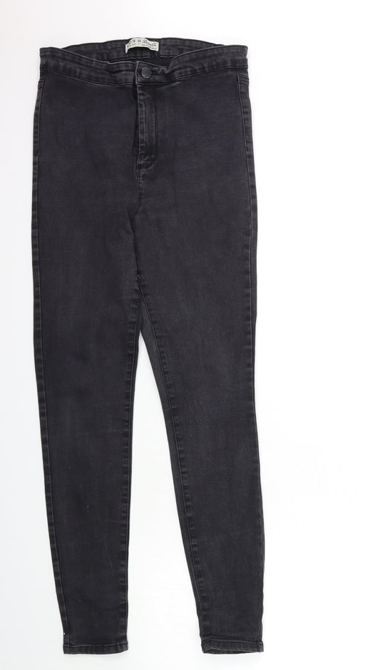 Denim & Co. Womens Black  Denim Skinny Jeans Size 14 L27 in