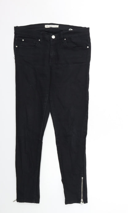 Womens UK Size 29 in Preworn Regular Fit Skinny Black Jeans