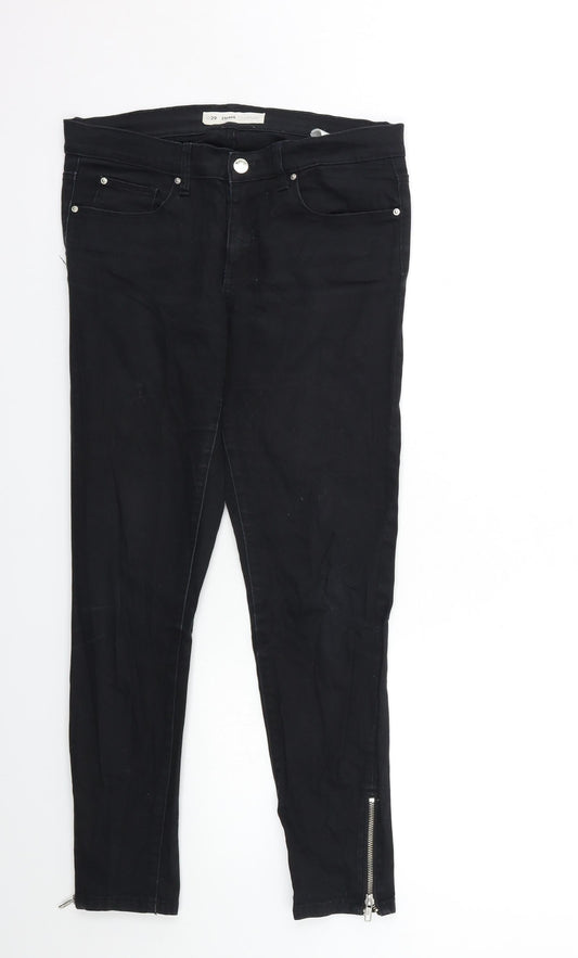 Womens UK Size 29 in Preworn Regular Fit Skinny Black Jeans