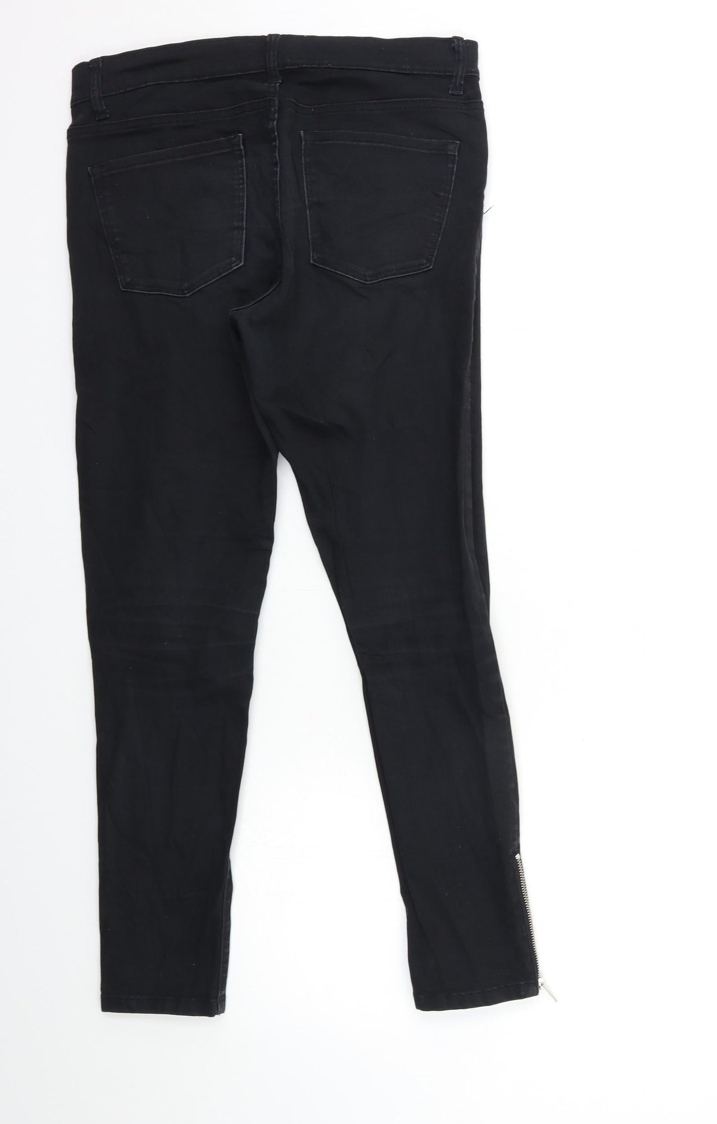 Womens UK Size 29 in Preworn Regular Fit Skinny Black Jeans