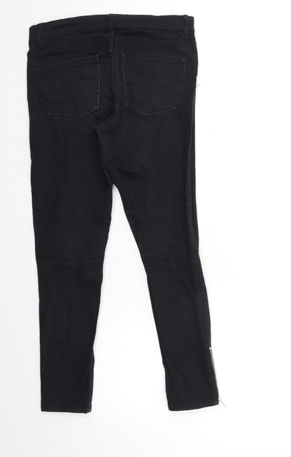 Womens UK Size 29 in Preworn Regular Fit Skinny Black Jeans