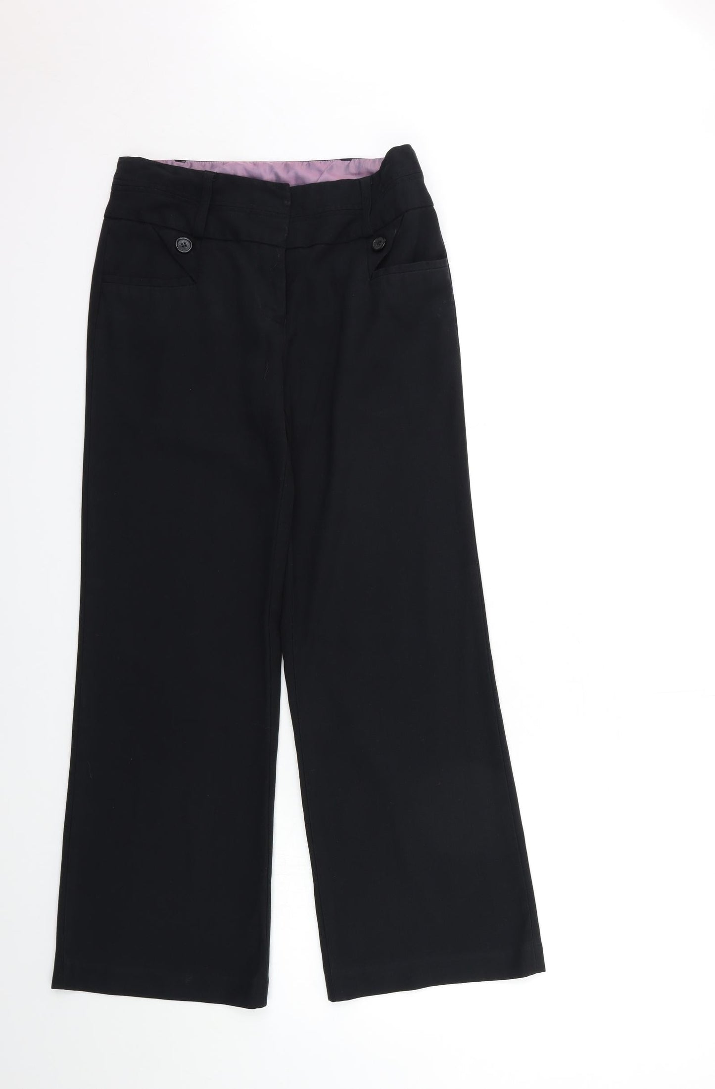 Womens UK Size 8 NEXT Regular Fit  Black Trousers