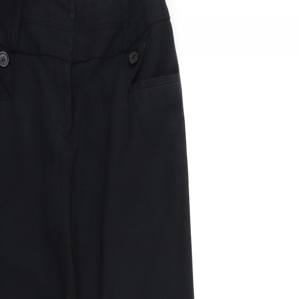 Womens UK Size 8 NEXT Regular Fit  Black Trousers