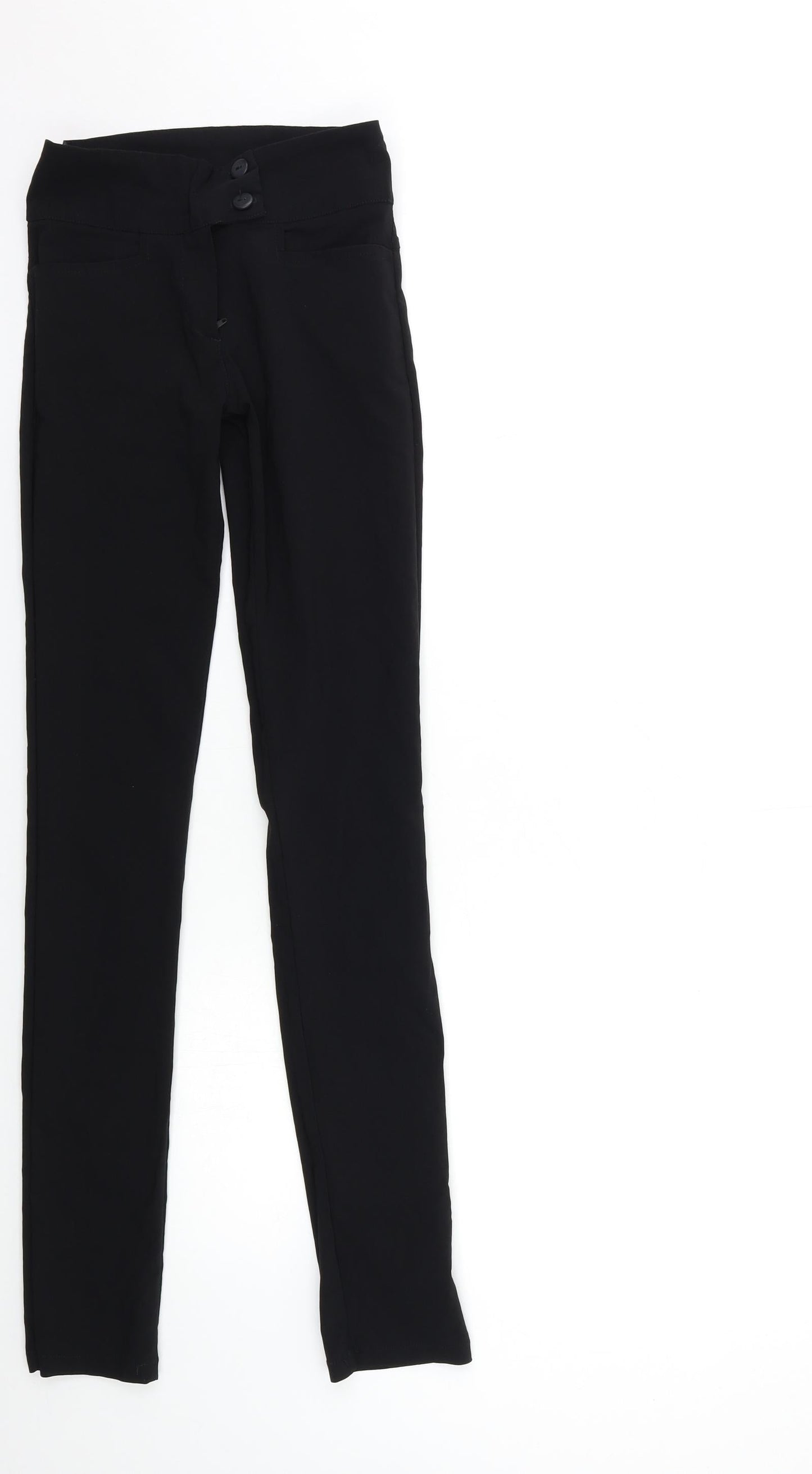 Womens UK Size 8 Preworn Regular Fit Skinny Black Jeans
