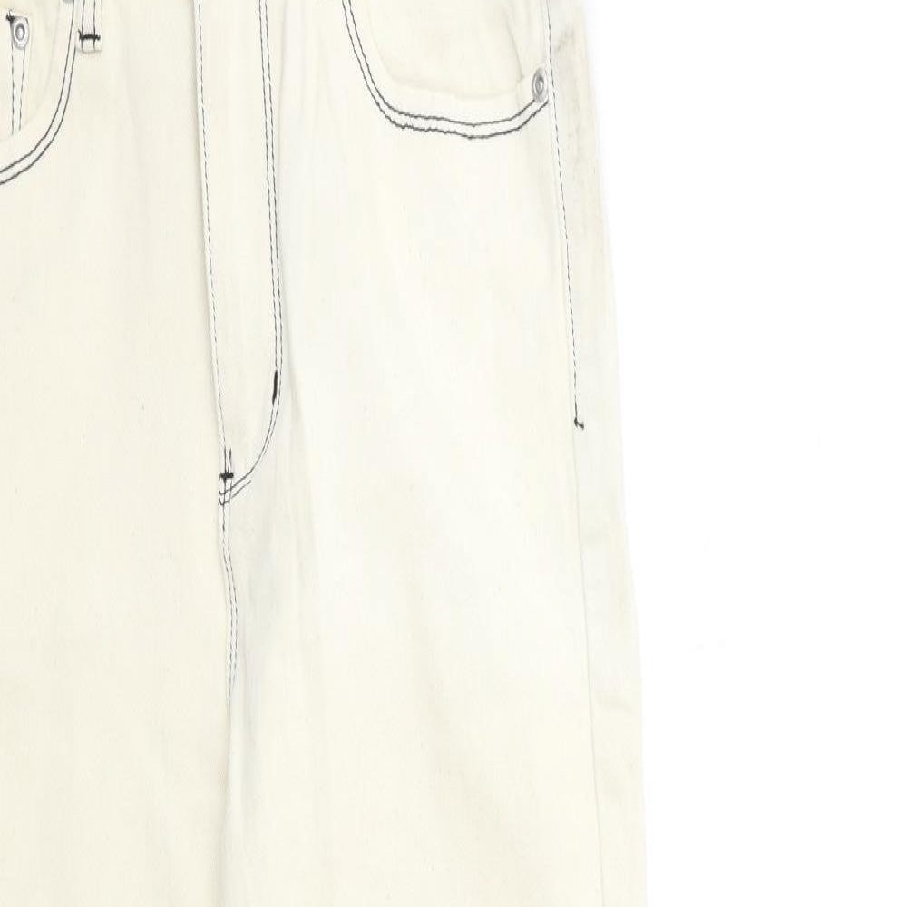 Boohoo Womens Beige  Denim Skinny Jeans Size 8 L29 in