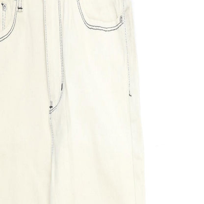 Boohoo Womens Beige  Denim Skinny Jeans Size 8 L29 in