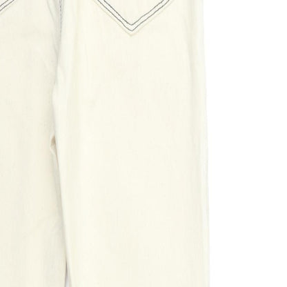 Boohoo Womens Beige  Denim Skinny Jeans Size 8 L29 in