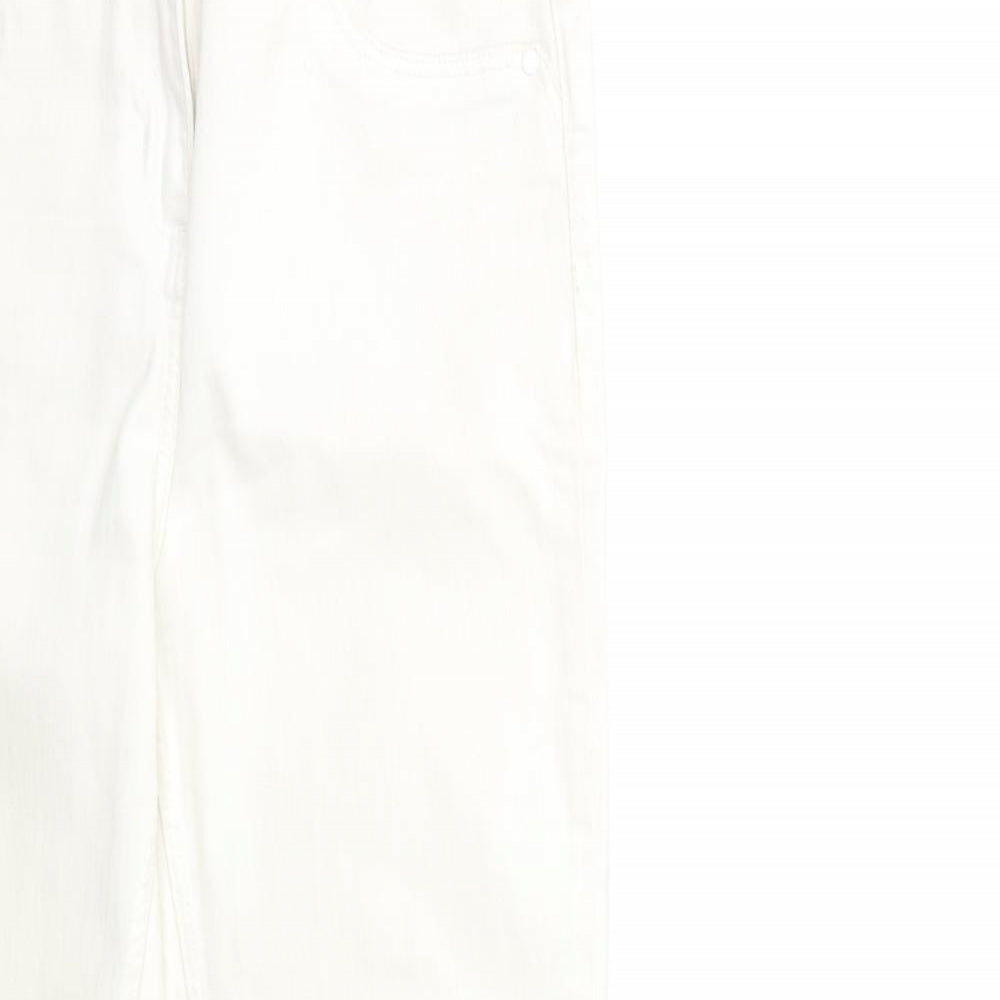Womens UK Size 10 Papaya Regular Fit Skinny White Jeans