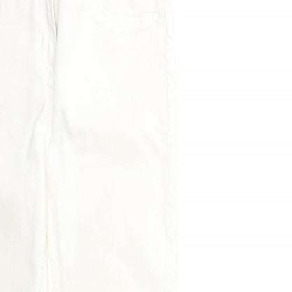 Womens UK Size 10 Papaya Regular Fit Skinny White Jeans