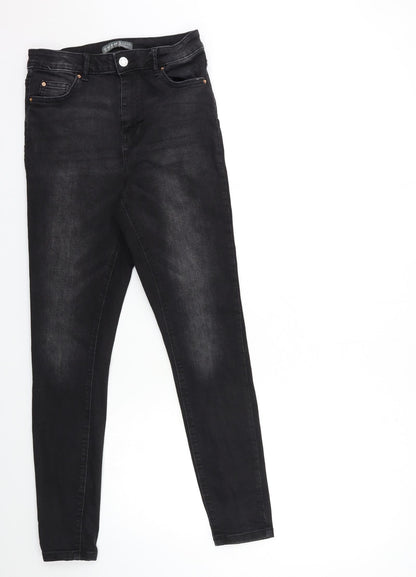 Denim & Co. Womens Black  Denim Skinny Jeans Size 12 L28 in