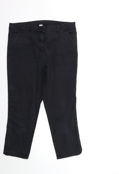 George Womens Black   Trousers  Size 12 L26 in