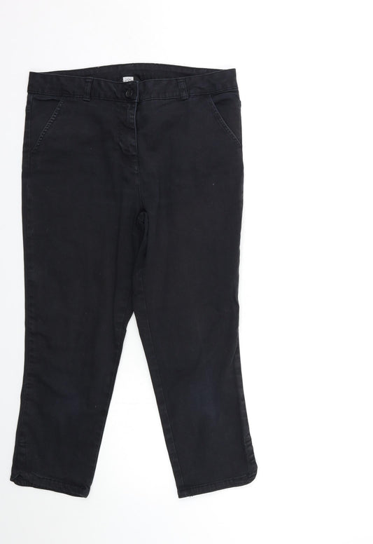 George Womens Black   Trousers  Size 12 L26 in