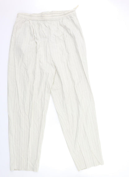 Womens UK Size 32 in ELVI Regular Fit  Beige Trousers