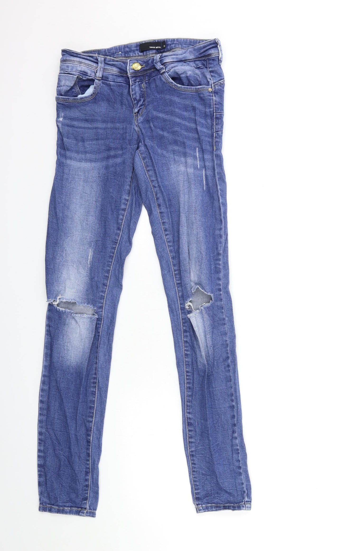 Womens UK Size 36 in TALLY WEiJL Regular Fit Skinny Blue Jeans