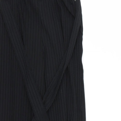 New Look Girls Black Striped  Capri Trousers Size 9 Months