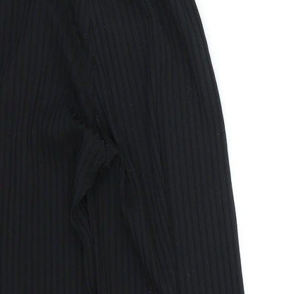 New Look Girls Black Striped  Capri Trousers Size 9 Months