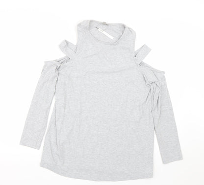 Womens UK Size 12 ASOS Grey Basic T-Shirt