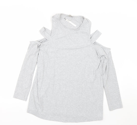 Womens UK Size 12 ASOS Grey Basic T-Shirt