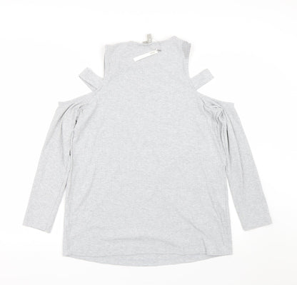 Womens UK Size 12 ASOS Grey Basic T-Shirt