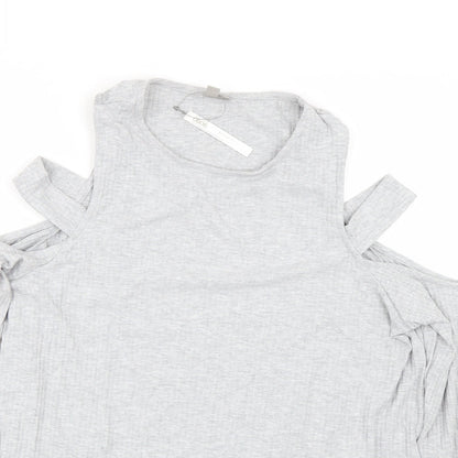 Womens UK Size 12 ASOS Grey Basic T-Shirt