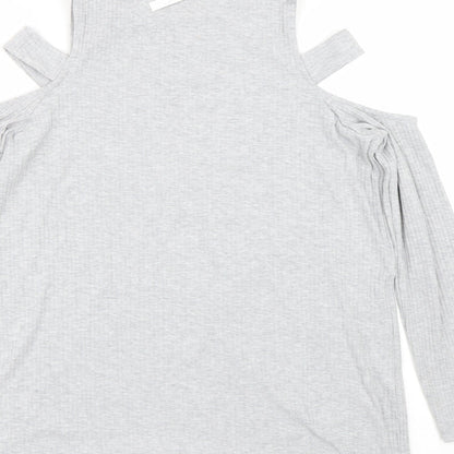 Womens UK Size 12 ASOS Grey Basic T-Shirt