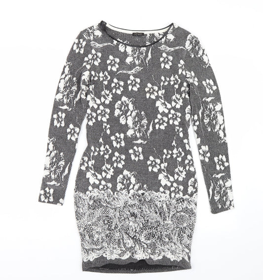 River Island Womens Grey Floral  Wrap Dress  Size 10