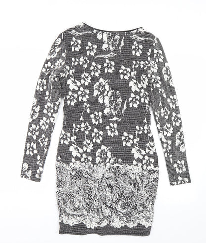 River Island Womens Grey Floral  Wrap Dress  Size 10