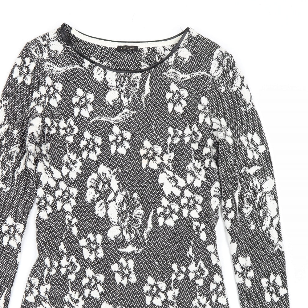 River Island Womens Grey Floral  Wrap Dress  Size 10