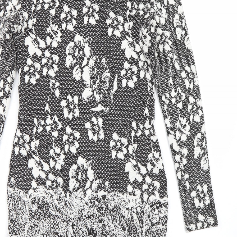 River Island Womens Grey Floral  Wrap Dress  Size 10