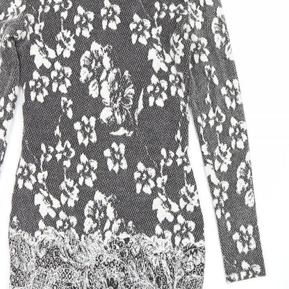 River Island Womens Grey Floral  Wrap Dress  Size 10