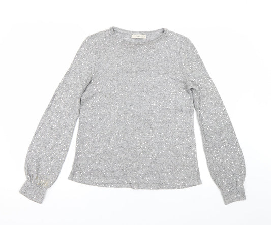 Womens UK Size XS Oasis Grey Pullover Jumper