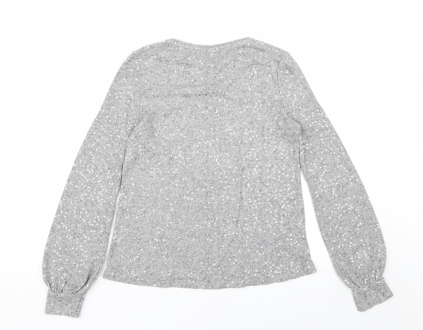 Womens UK Size XS Oasis Grey Pullover Jumper