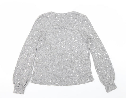 Womens UK Size XS Oasis Grey Pullover Jumper