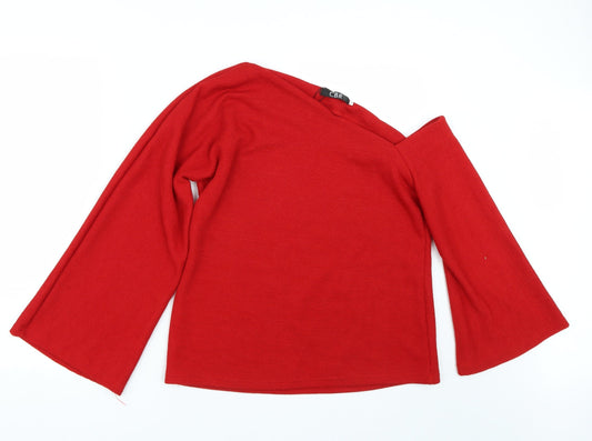 Womens UK Size M CBR Red Basic T-Shirt