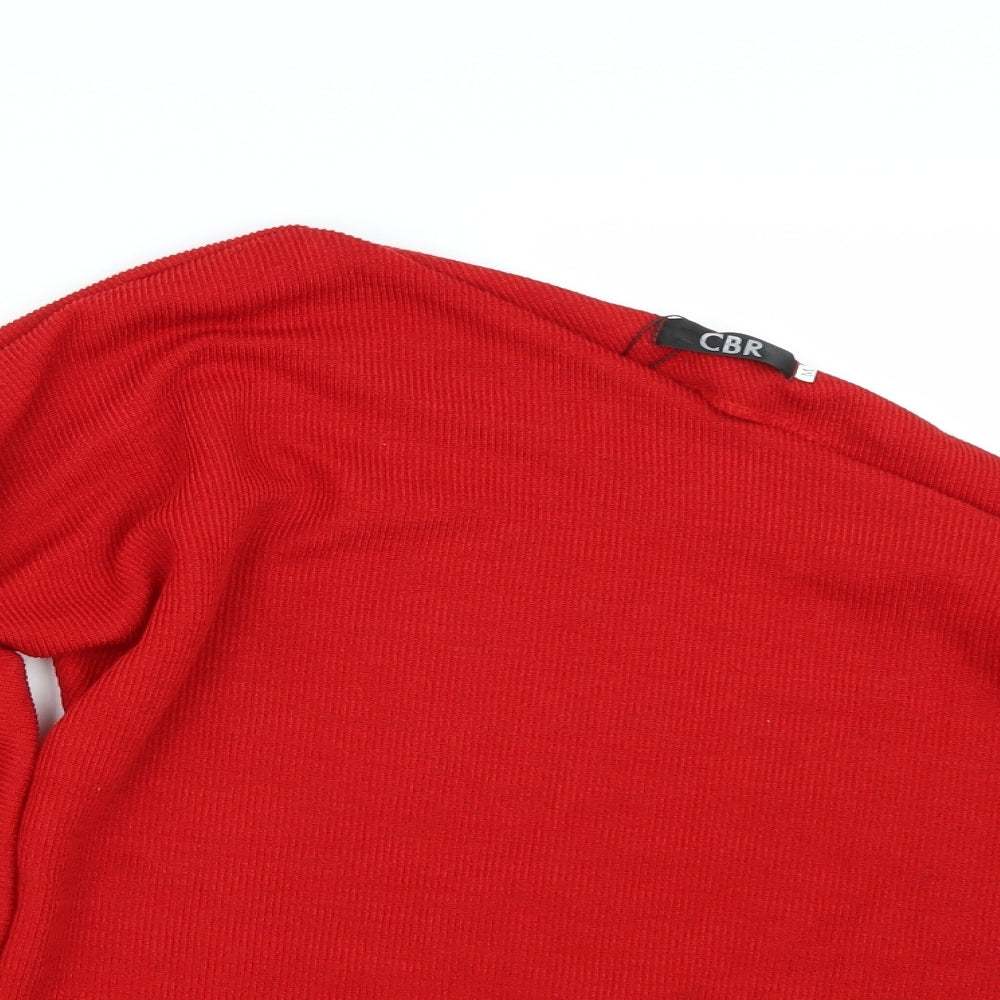 Womens UK Size M CBR Red Basic T-Shirt