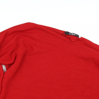 Womens UK Size M CBR Red Basic T-Shirt