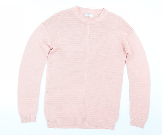 Womens UK Size S Papaya Pink Pullover Jumper