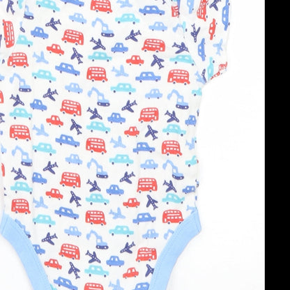 Mini Club Baby White   Babygrow One-Piece Size 3-6 Months  - Cars