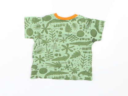 Baby Baby Green Floral  Basic T-Shirt Size 0-3 Months