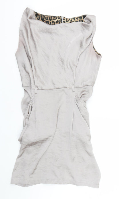 Preworn Womens Silver   Tank Dress  Size 12