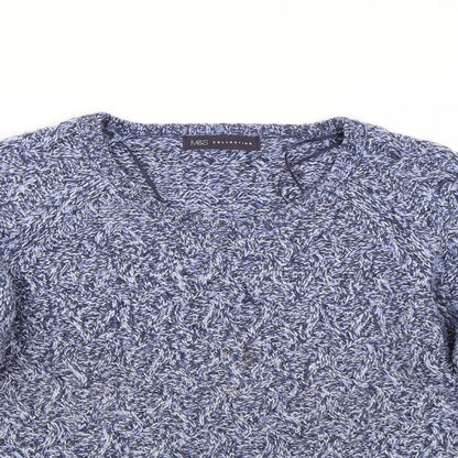 Womens UK Size 14 M&S Blue Pullover Jumper