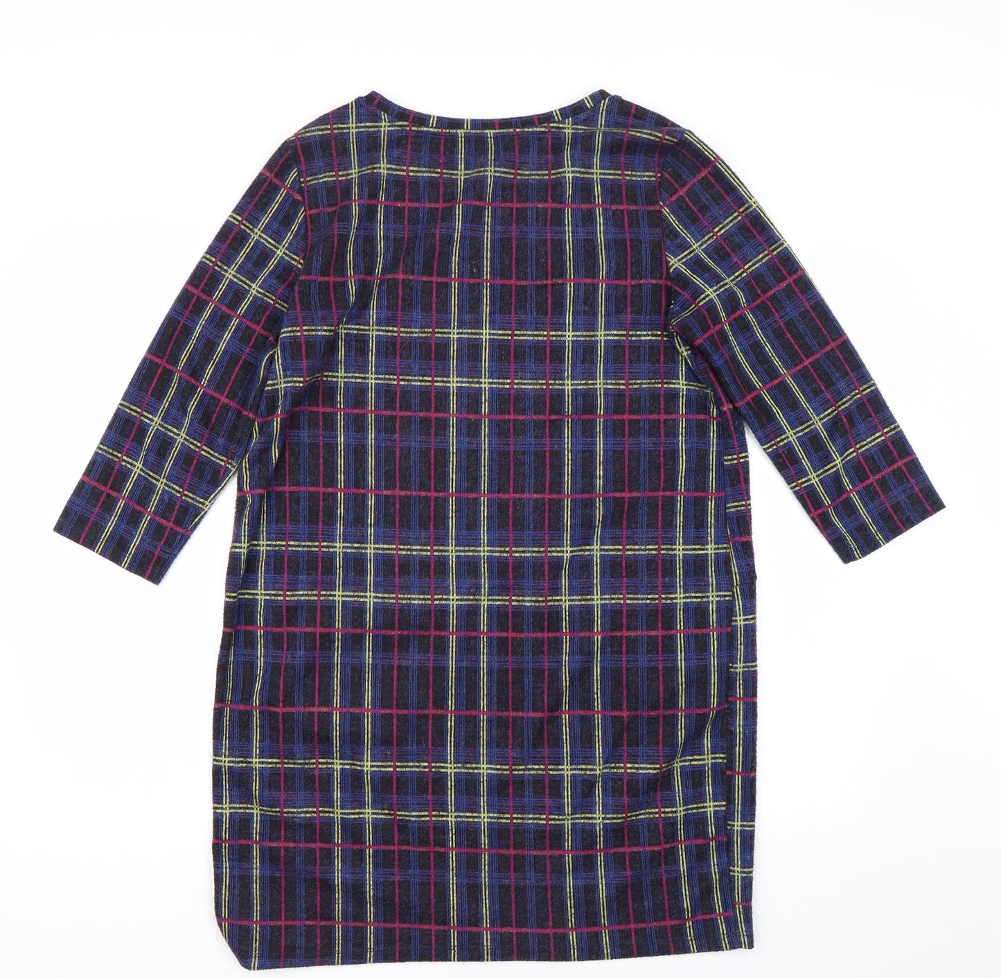 TU Womens Blue Check  T-Shirt Dress  Size 14